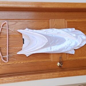 Satin Cowl Neck Bodycon Dress